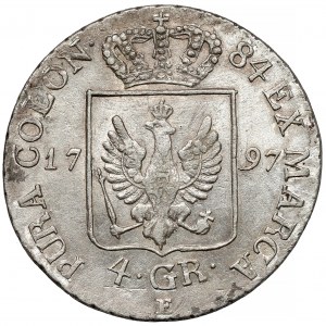 Prusy, Fryderyk Wilhelm II, 4 grosze 1797-E, Królewiec
