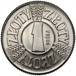 Próba NIKIEL 1 złoty 1958 - nominał