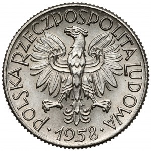 Próba NIKIEL 1 złoty 1958 - liście dębu