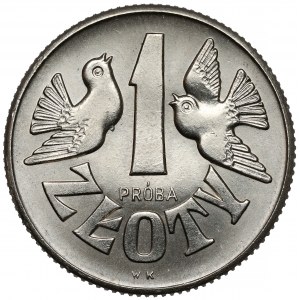 Próba NIKIEL 1 złoty 1958 - gołębie