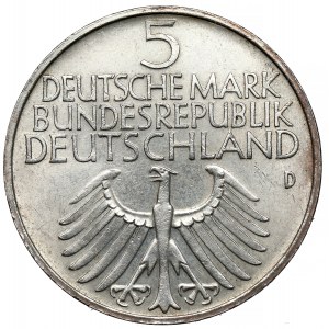 BRD, 5 marek 1952-D, Monachium - 100-lecie Germanisches National-Museum w Norymberdze