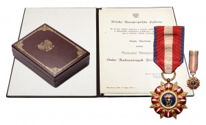 Order Budowniczych Polski Ludowej - z dyplomem i pudełkiem