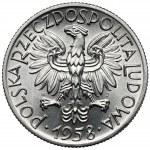 5 złotych 1958 Rybak - wąska ósemka