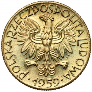 Próba MOSIĄDZ 5 złotych 1959 Rybak