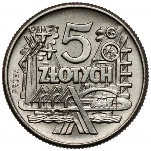 Próba NIKIEL 5 złotych 1959 - szyby kopalniane
