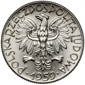 Próba NIKIEL 5 złotych 1959 - szyby kopalniane