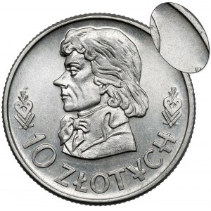 Próba ALUMINIUM 10 złotych 1958 Kościuszko - nakład 5 szt