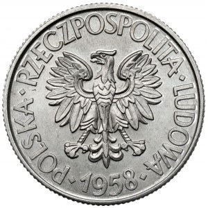 SAMPLE ALUMINIUM 10 gold 1958 Kosciuszko - with SAMPLE - mintage of 10 pieces