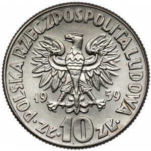 Próba NIKIEL 10 złotych 1959 Kopernik