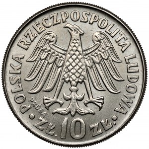 Próba NIKIEL 10 złotych 1964 Kazimierz Wielki - wypukły