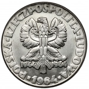 Próba NIKIEL 10 złotych 1964 klucz, sierp i kielnia