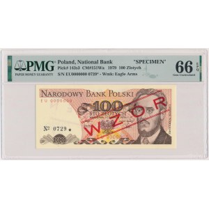 100 złotych 1979 - EU 0000000 - WZÓR - No.0729