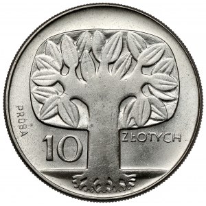 Próba NIKIEL 10 złotych 1964 Drzewo