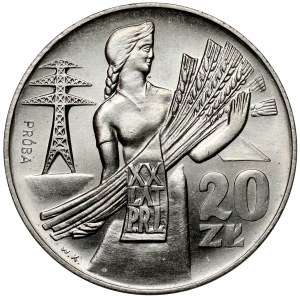 Sample NIKIEL 20 gold 1964 woman with grain