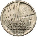 Próba MIEDZIONIKIEL 10 złotych 1968 XXV lat LWP