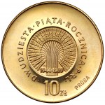 Próba ZŁOTO 10 złotych 1969, 25 lat PRL - RZADKOŚĆ
