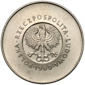 Próba MIEDZIONIKIEL 10 złotych 1969, 25 lat PRL