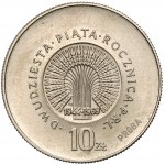 Próba MIEDZIONIKIEL 10 złotych 1969, 25 lat PRL