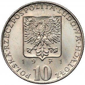 Próba MIEDZIONIKIEL 10 złotych 1971 FAO - Ryba