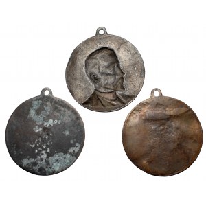 Medaliony (84mm) - Haller, Piłsudski, Sienkiewicz (3szt)