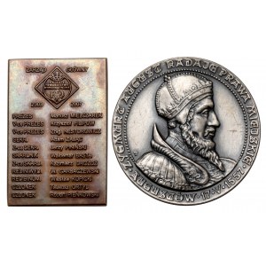 ZG PTN Plakietka 2003-2007 i Medal Zygmunt August 1557 - Augustów 1987 (2szt)