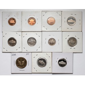 USA, Cent - Dime, lot (11pcs)