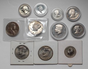 USA i Kanada, zestaw monet (11szt)