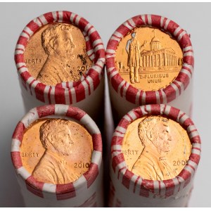 USA, 1 cent - rolki bankowe (4szt)