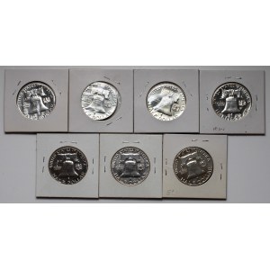USA, 1/2 dollar 1957-1963, lot (7pcs)