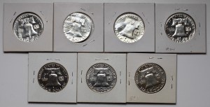 USA, 1/2 dolara 1957-1963, zestaw (7szt)