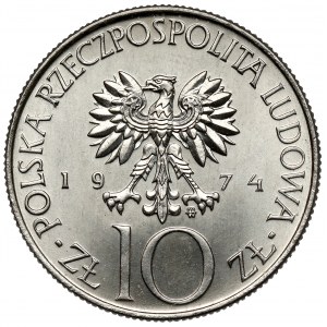 Próba NIKIEL 10 złotych 1974 Mickiewicz