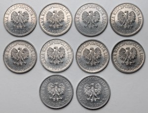 50 groszy 1970, zestaw (10szt)