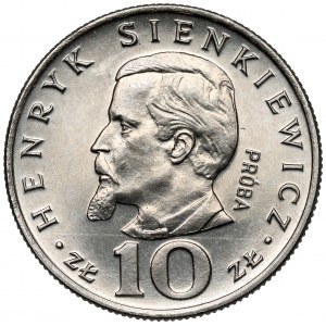 Próba NIKIEL 10 złotych 1974 Sienkiewicz