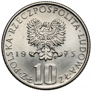 Próba NIKIEL 10 złotych 1975 Bolesław Prus