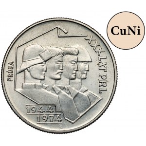 Próba MIEDZIONIKIEL 20 złotych 1974 Górnik, Hutnik...