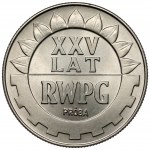 Próba MIEDZIONIKIEL 20 złotych 1974 XXV lat RWPG - bez deseniu