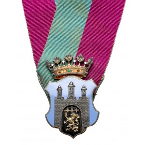 Order / Odznaka z herbem miasta Lwów na wstędze