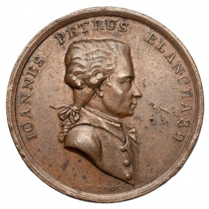 Medal, Pierwszy lot balonem nad Rzeczpospolitą - Blanchard Jean-Pierre (1789)