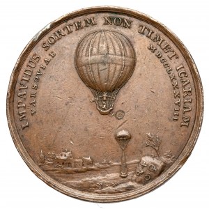 Medal, Pierwszy lot balonem nad Rzeczpospolitą - Blanchard Jean-Pierre (1789)