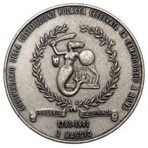 Medal, 200-lecie Konstytucji Majowej na Kapitolu-Rzym 1791-1991