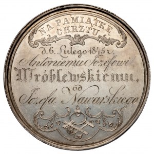 Medal Na Pamiątkę Chrztu 1845, Majnert - PIĘKNY