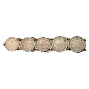 Russia, Bracelet with coins of 5, 10 and 15 kopecks