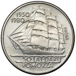 Próba MIEDZIONIKIEL 20 złotych 1980 Dar Pomorza - napis w linii