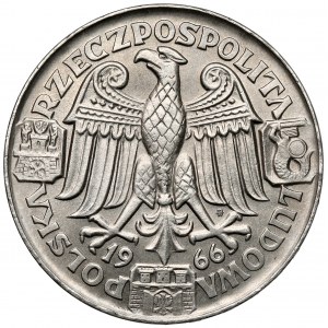Próba NIKIEL 100 złotych 1966 Mieszko... - głowy