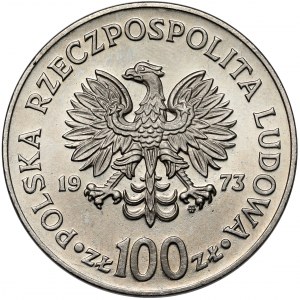 Próba NIKIEL 100 złotych 1973 Kopernik - mała głowa