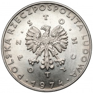 Próba NIKIEL 100 złotych 1974 Skłodowska-Curie - mały orzeł