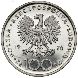 Próba SREBRO 100 złotych 1976 Pułaski - TECHNOLOGICZNA