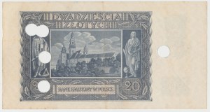 20 złotych 1940 - L - skasowane
