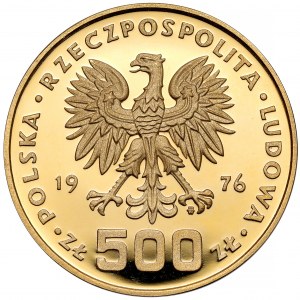 GOLD 500 Zloty 1976 Kasimir Pulaski
