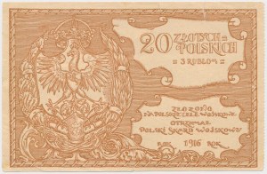 Polski Skarb Wojskowy, 20 złotych = 3 ruble 1916